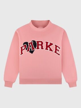Valentine's Day Parke Jean Heart Varsity Mockneck Sweatshirt